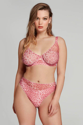 Agent Provocateur Lucky Scoop Underwired Bra Pink Leopard