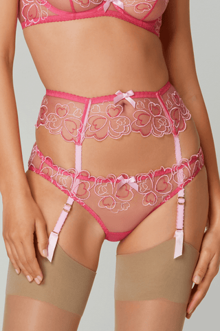 Agent Provocateur Maysie Suspender Belt Fuchsia/Baby Pink