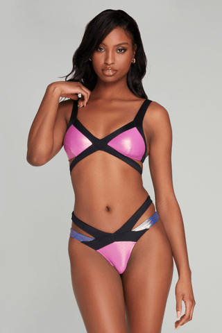 Agent Provocateur Mazzy Bikini Top Pink/Cobalt