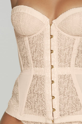 Agent Provocateur Mercy Lace Corset in Blush