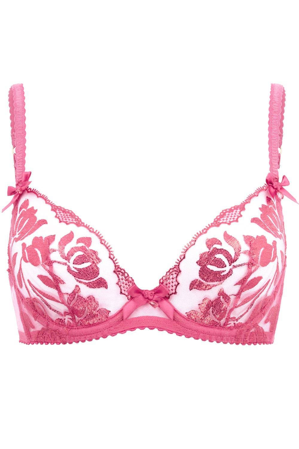 Anger molekyle Anonym Agent Provocateur Sparkle Hot Pink Plunge Underwired Bra – Naughty Knickers