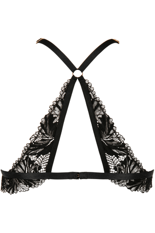 Atelier Amour Caresse Féline Triangle Bra Black