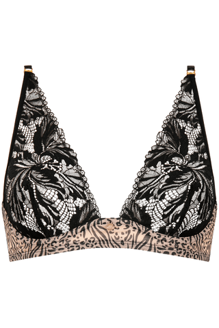 Atelier Amour Caresse Féline Underwired Triangle Bra Black