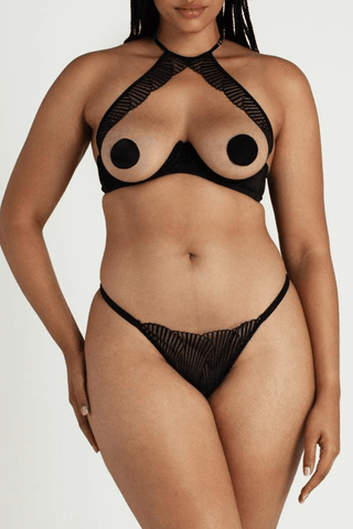 Coco de Mer Athena Quarter Cup Bra Black