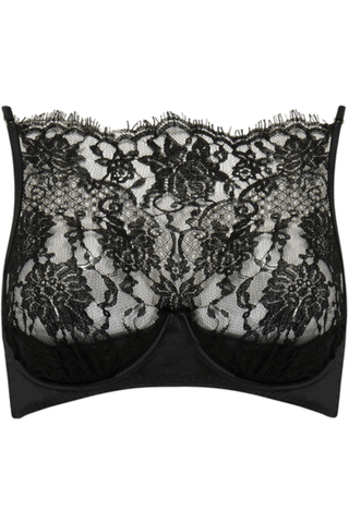 Coco de Mer Hera High Neck Balconette Bra Black