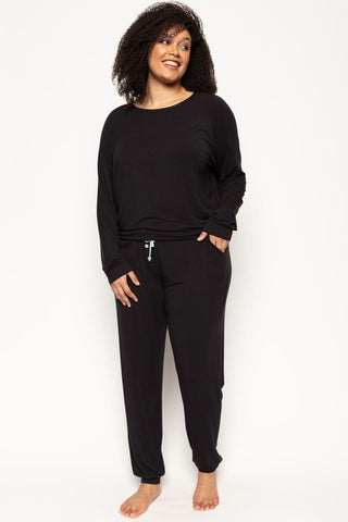 Cyberjammies Beth Jersey Pants Black