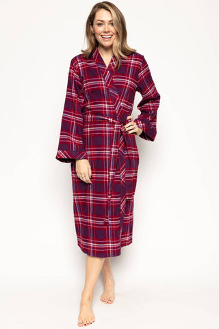 Cyberjammies Clarissa Check Long Dressing Gown