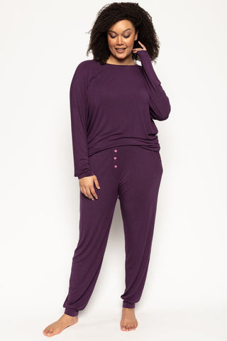 Cyberjammies Clarissa Jersey Pants Purple