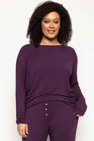 Cyberjammies Clarissa Slouch Jersey Top Purple