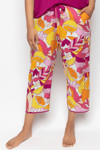 Cyberjammies Emmi Fruit Print Cropped Pyjama Pants