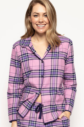 Cyberjammies Violet Check Pyjama Top