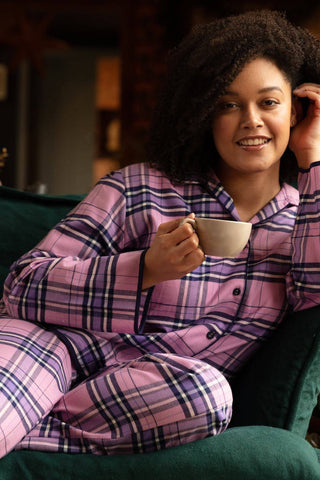 Cyberjammies Violet Check Pyjama Top