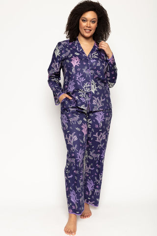 Cyberjammies Violet Forest Animal Print Pyjama Pants