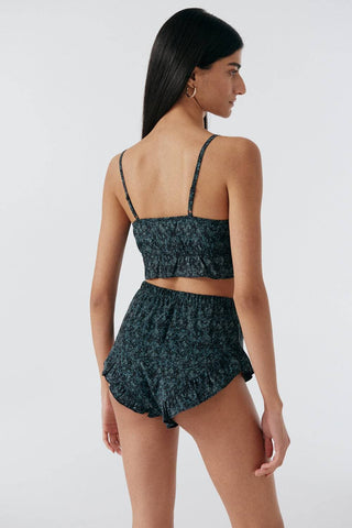 Else Botanist Silk Cropped Ruffled Bralette