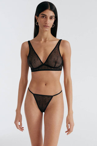 Else Pampas Black Soft Triangle Bra