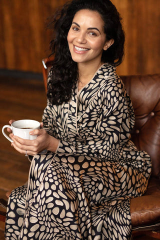 Fable & Eve Carnaby Pebble Long Dressing Gown