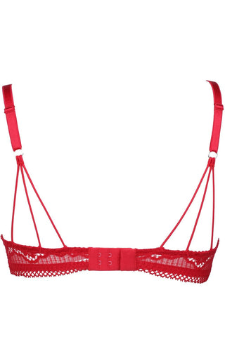 Jolidon Rock DJ Push Up Bra Red