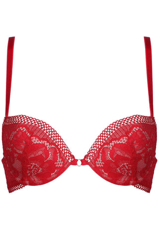 Jolidon Rock DJ Push Up Bra Red