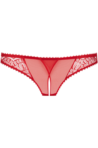 Maison Close Accroche Coeur Openable Thong Red