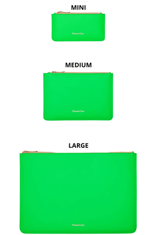 Maison Close Corps à Corps Leather Pouch Neon Green