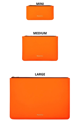 Maison Close Corps à Corps Leather Pouch Neon Orange