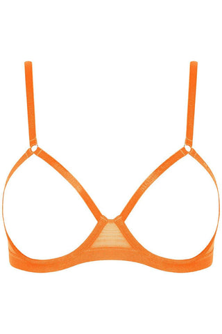 Maison Close Corps à Corps Neon Open Underwired Bra Orange