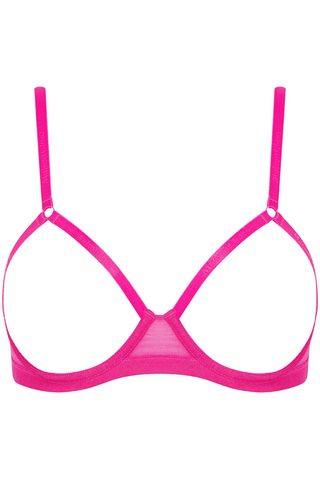Maison Close Corps à Corps Neon Open Underwired Bra Pink