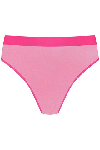 Maison Close Corps à Corps Neon High Waist Thong Pink