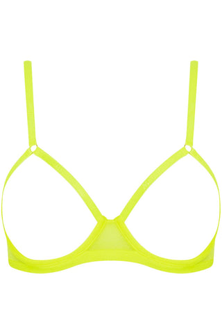 Maison Close Corps à Corps Neon Open Underwired Bra Yellow