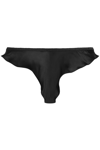 Maison Close Rendez-Vous Silk Tanga Thong Black