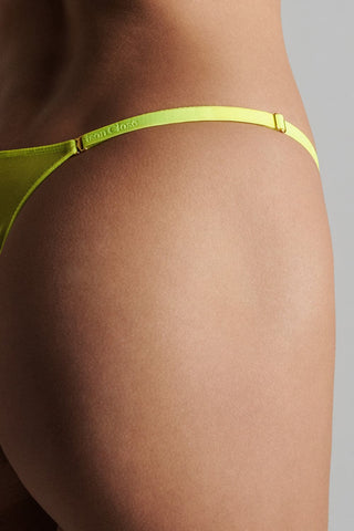 Maison Close Signature Straps for Thong Neon Yellow