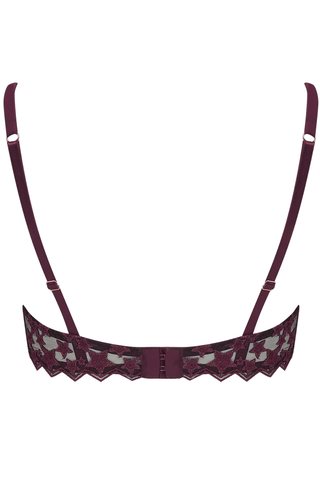 Muse by Coco de Mer Stella Underwired Plunge Bra Plum