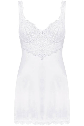 Obsessive Amor Blanco Chemise & Thong White