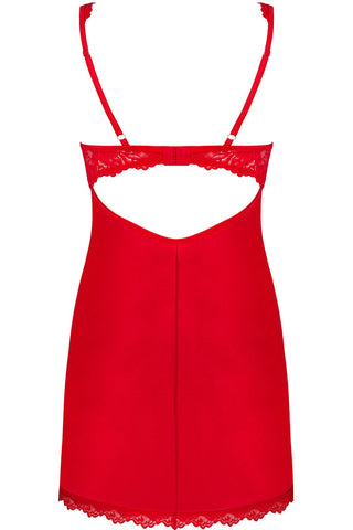 Obsessive Amor Cherris Chemise & Thong Red