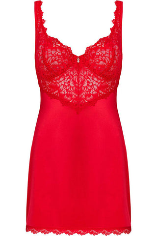 Obsessive Amor Cherris Chemise & Thong Red