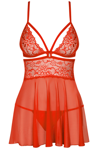 Obsessive Babydoll & Thong Red 838-BAB-1