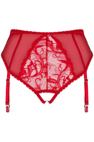 Obsessive Dagmarie Crotchless Suspender Brief Red