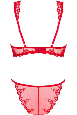 Obsessive Lonesia Underwired Bra & Brief Red