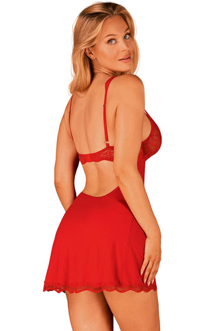 Obsessive Luvae Babydoll & Thong Red