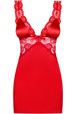 Obsessive Secred Chemise & Thong Red