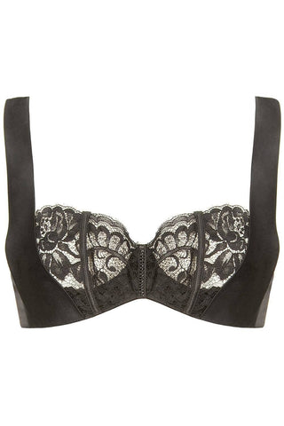 Prelude Marlene Black Underwired Half Cup Bra