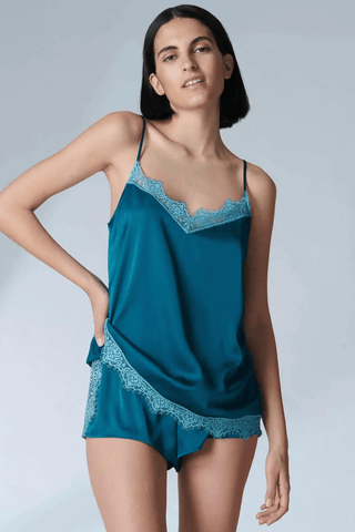 Simone Pérèle Satin Secrets Camisole Cyan Blue