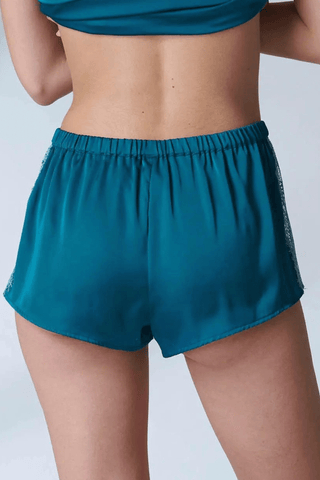 Simone Pérèle Satin Secrets Pyjama Short Cyan Blue