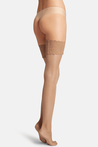 Wolford Satin Touch 20 Stay-Ups Caramel