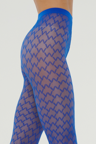 Wolford Sheer W Tights Electric Blue